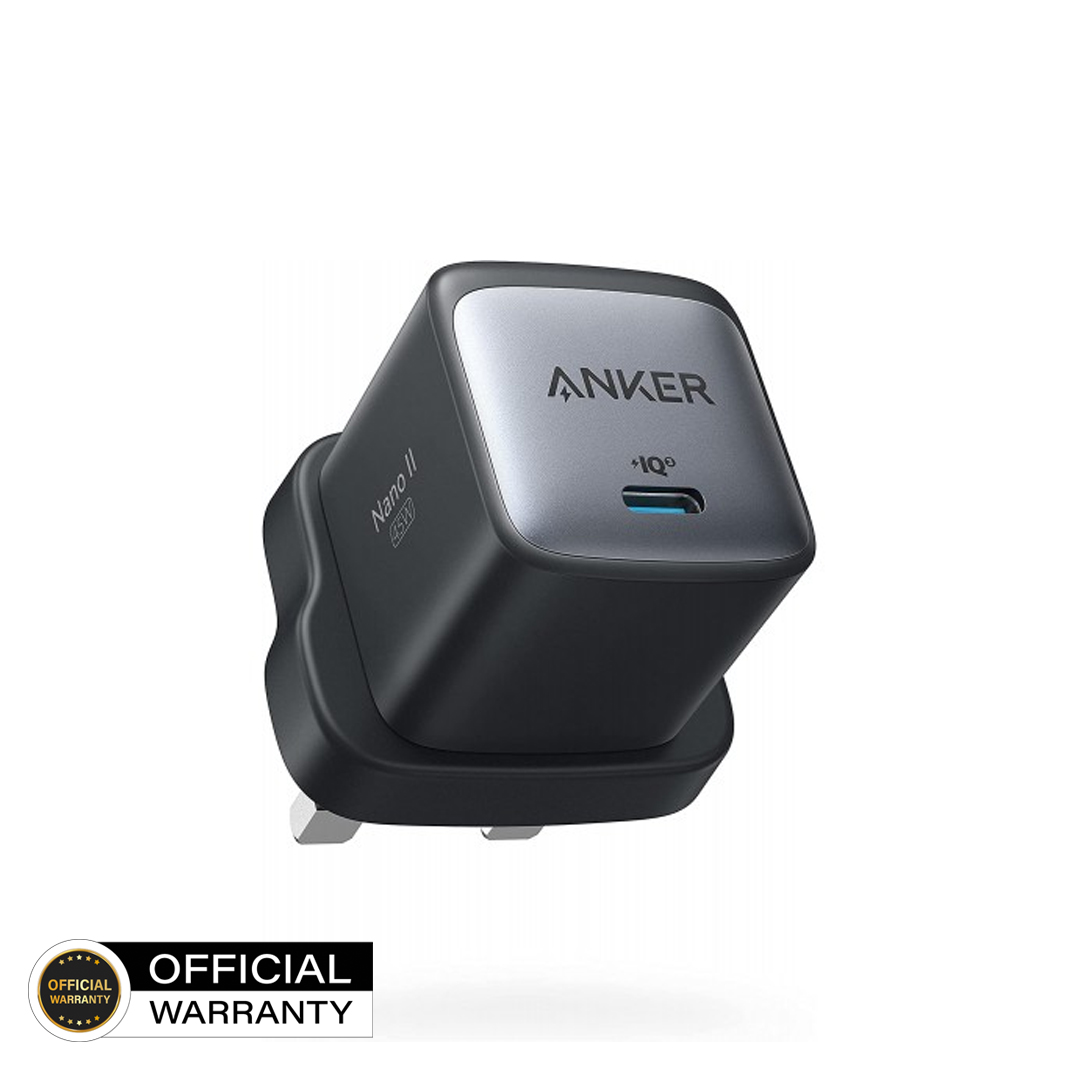 Anker Nano II 45W UK Plug - Black